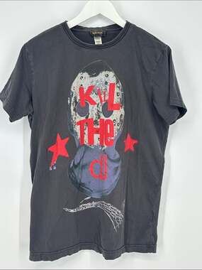 Diesel Kill The DJ Grey Graphic Tee - Size Large